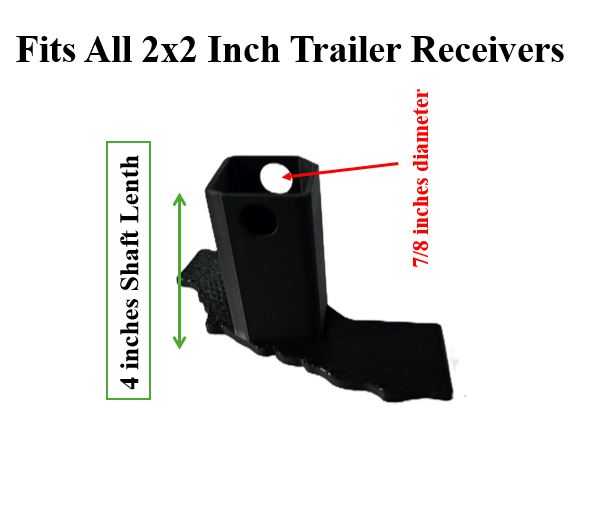 Heavy-Duty 2-Inch Trailer Hitch Vault Hidden Compartment Cover Weatherproof Secure Container Spare Key Cash Card Emergency Accessory Kit Box - Black (Copy)
