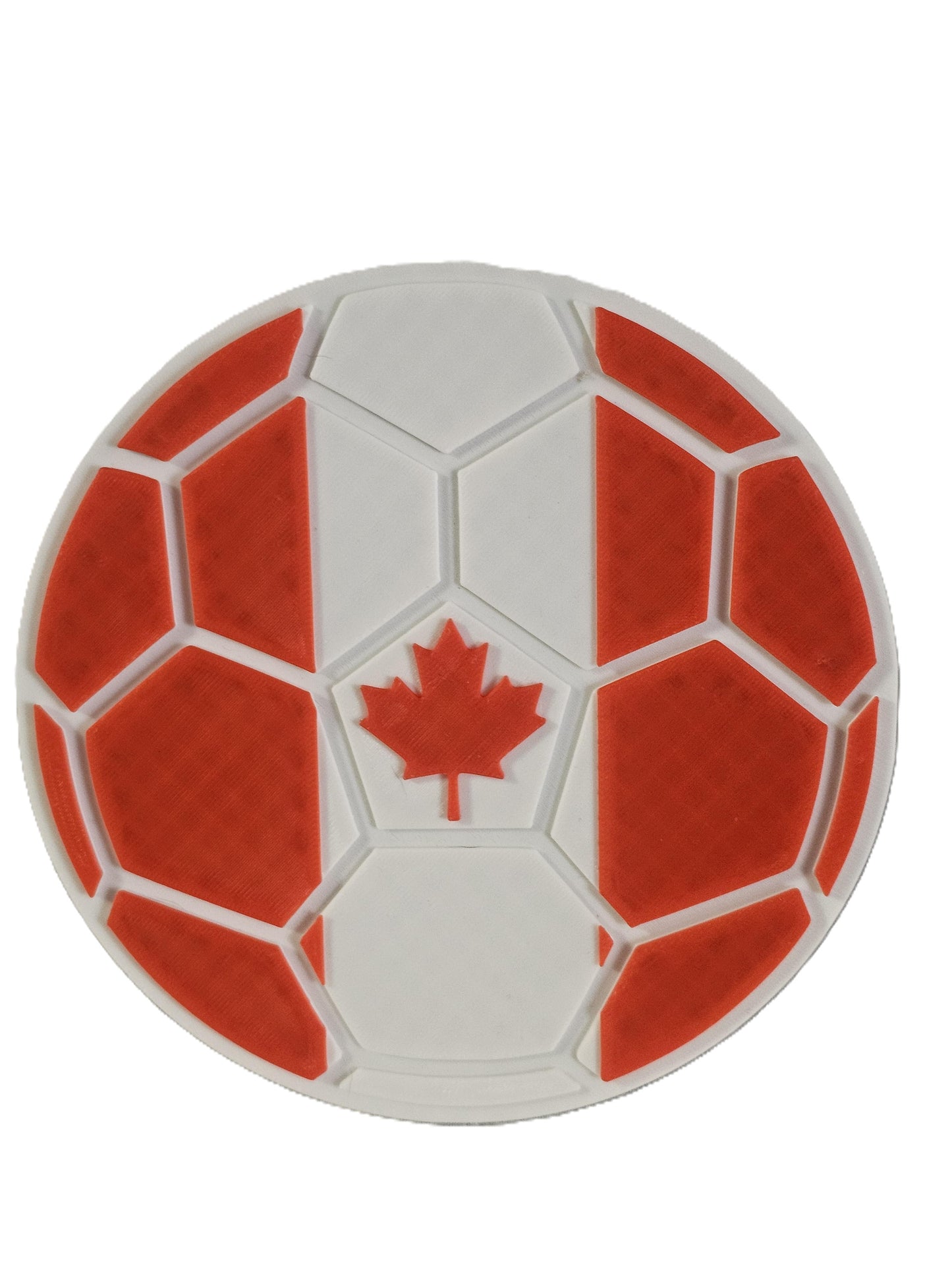 Canada Flag Maple Leaf Soccer Hitch Cover - FIFA World Cup Fan Trailer Hitch Protector | Canadian Soccer Truck Accessory for Tailgates