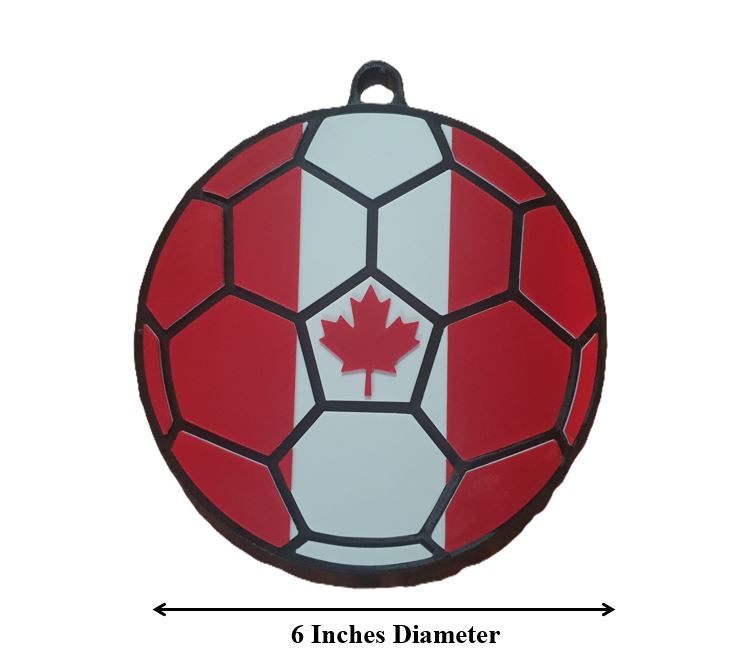 Canada Flag Soccer Hype Chain Necklace - FIFA World Cup Fan Maple Leaf Chain | Canadian Soccer Jewelry for Stadiums and Ultras