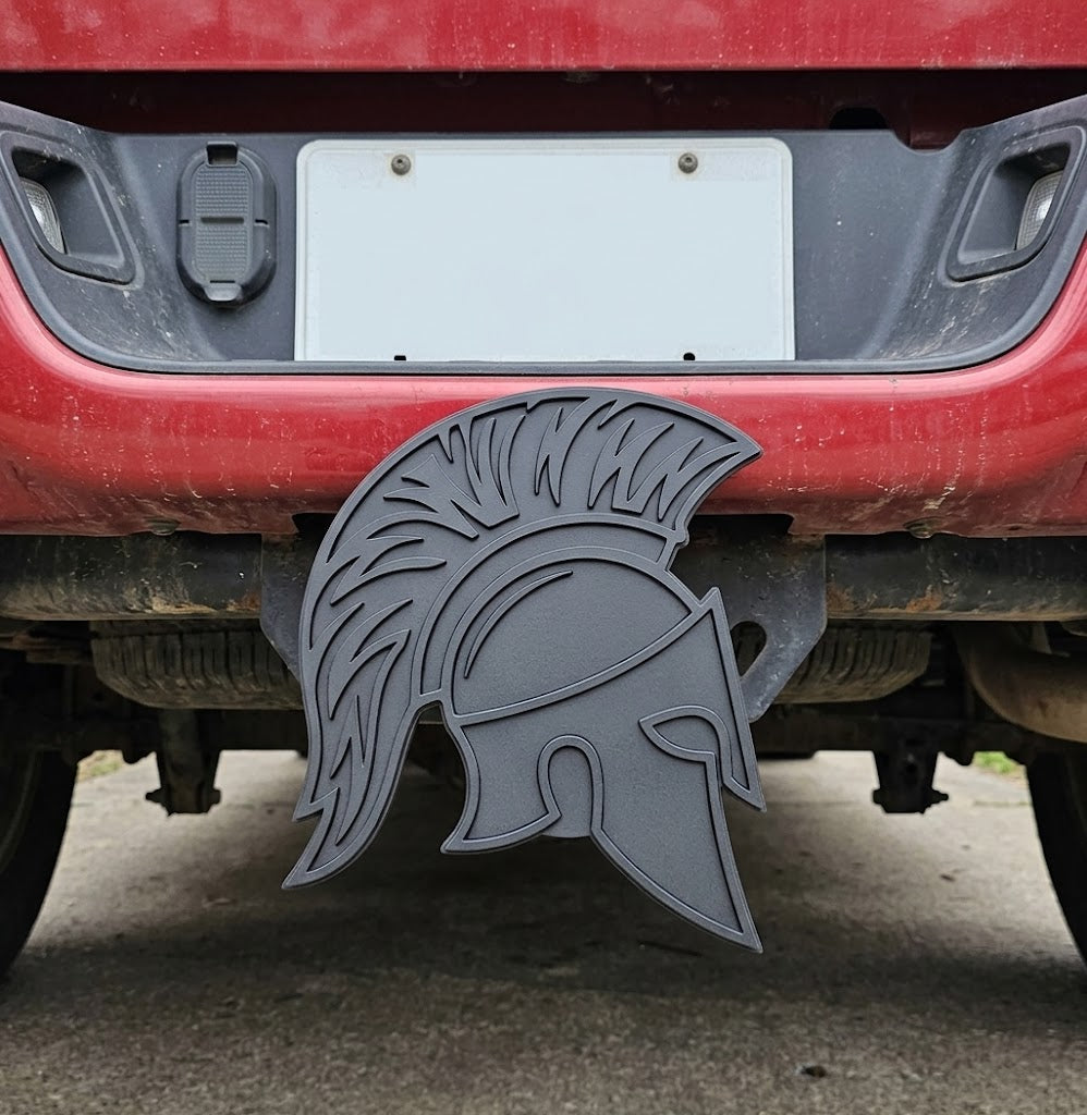 Spartan Helmet Trailer Hitch Cover Plug Cap Greek Warrior Truck SUV Receiver 2 Inch Decor