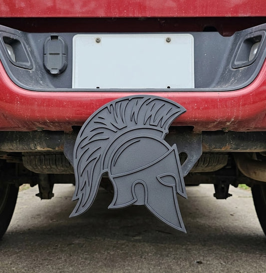 Spartan Helmet Trailer Hitch Cover Plug Cap Greek Warrior Truck SUV Receiver 2 Inch Decor