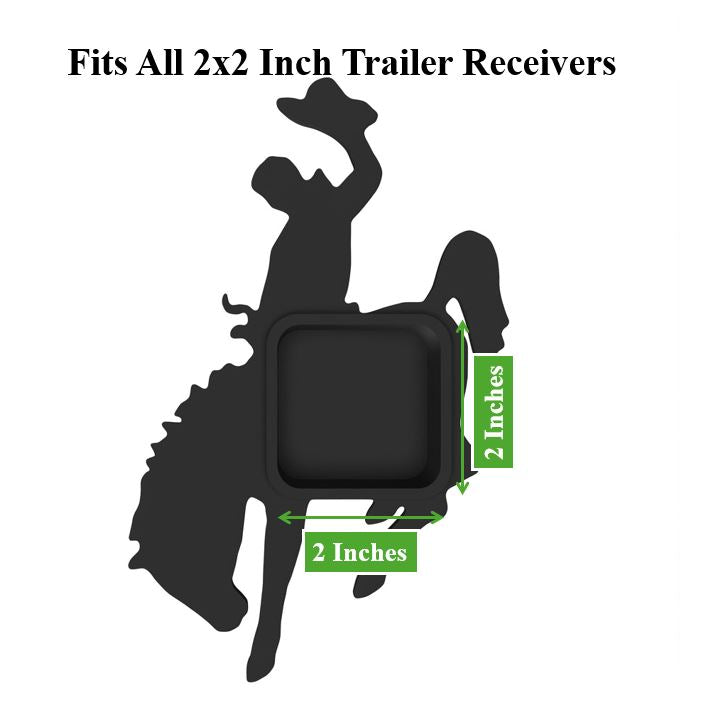 Horse Ranch Bronco Cowboy Hitch Cover Plug Cap Trailer Towing 2 Inch Receiver Western Rodeo Gift Truck SUV