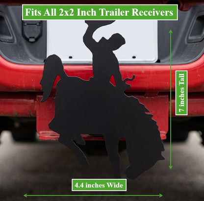 Horse Ranch Bronco Cowboy Hitch Cover Plug Cap Trailer Towing 2 Inch Receiver Western Rodeo Gift Truck SUV
