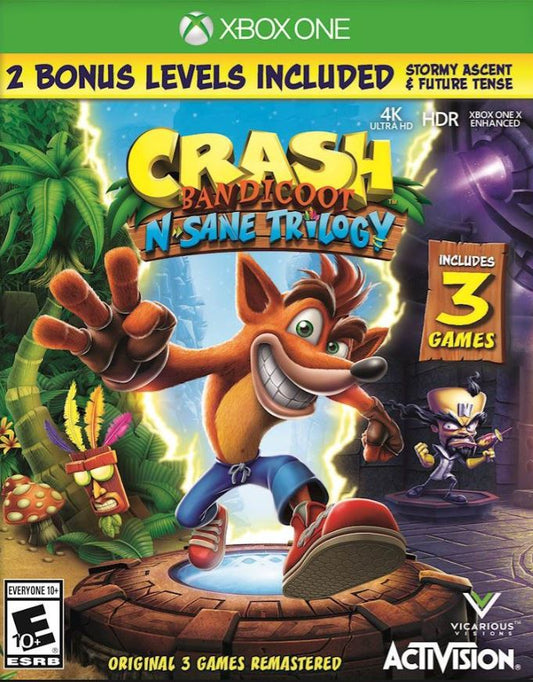 Crash Bandicoot N' Sane Trilogy (Microsoft Xbox One, 2018) Complete CIB NM