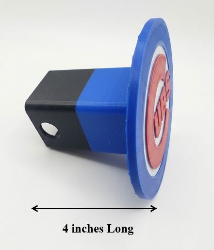 Chicago Cubs Trailer Hitch Receiver Cover Tow Towing Plug Cap Ford Chevy Ram