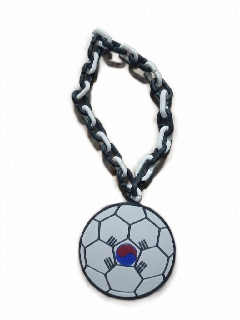 South Korea Hype Chain Necklace - FIFA Football Soccer Taegeuk Warriors Jewelry | Korea Futbol Fan Chain for World Cup Matchday Fans