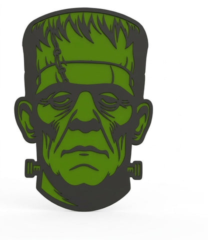 Frankenstein Halloween Trailer Hitch Cover 2" Receiver Tow Cap Monster Horror Plug Green Classic Movie Scary Universal Truck SUV Gift
