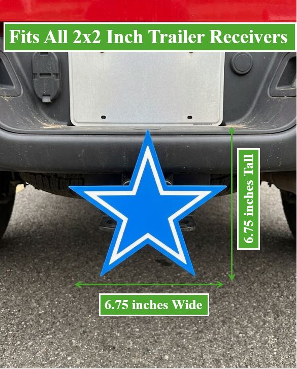 Dallas Cowboys Hitch Cover Trailer Plug Cap Football Fan Gift Decor Truck SUV Star