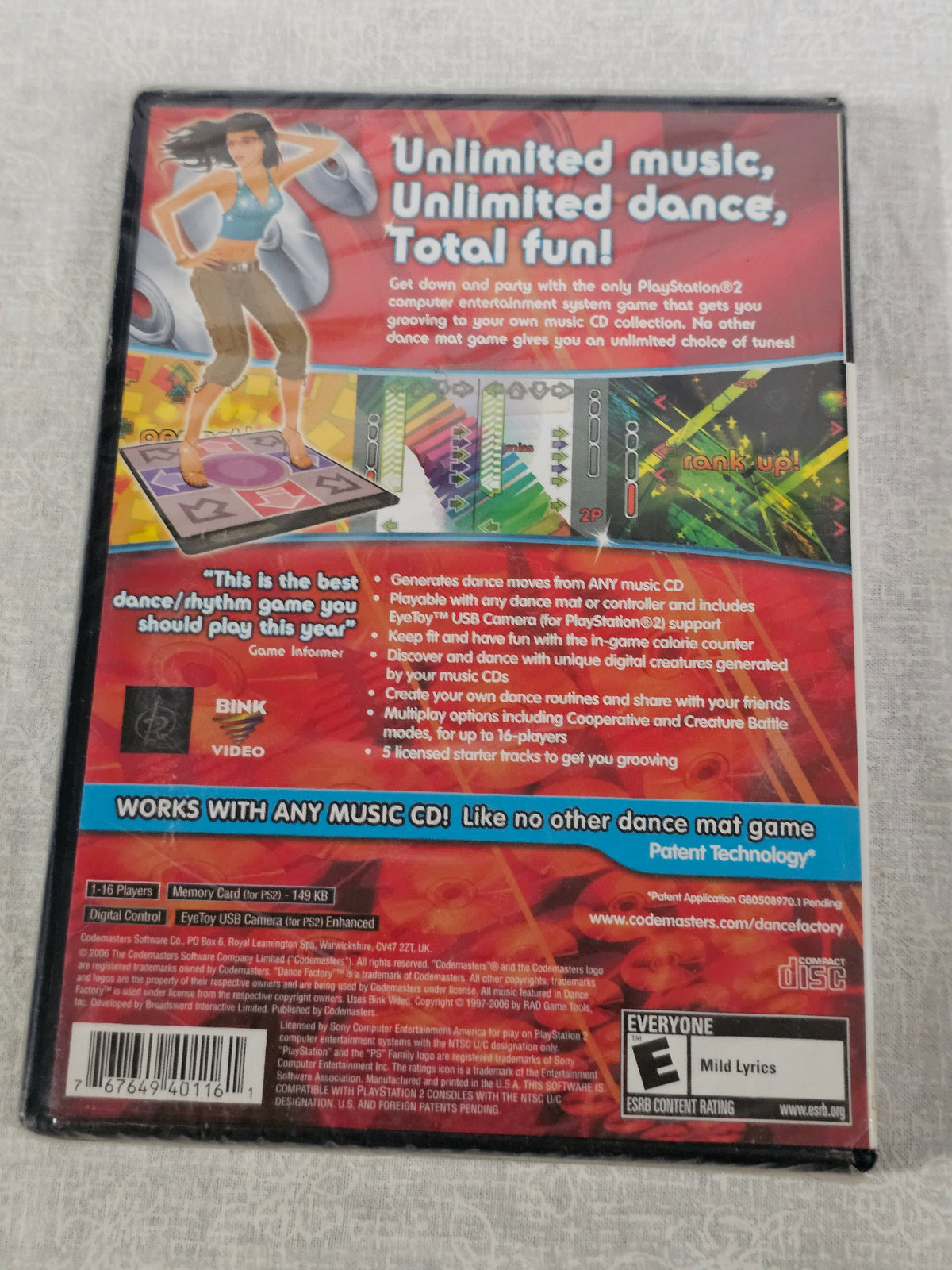 Dance Factory PS2 PlayStation 2 New Factory Sealed - Dance Mat Game - New Sealed - Music Rhythm Game - CodeJem - Black Label
