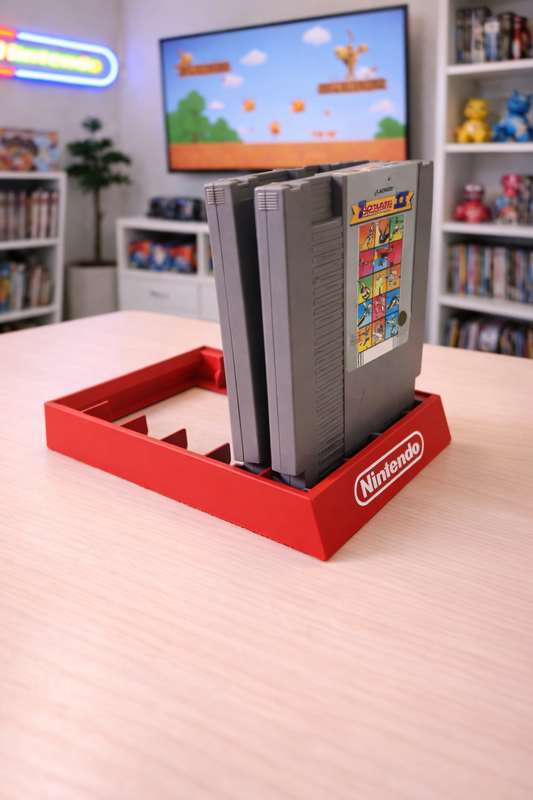 NES Nintendo Entertainment System Game New Stand Cartridge Holder Display Rack Color Letter and Logo
