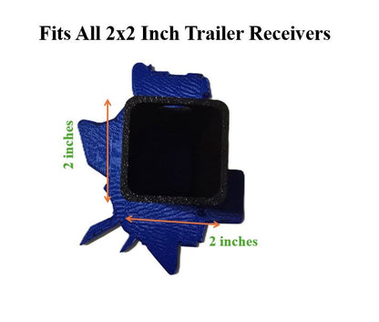 Denton Ryan Raiders Trailer Hitch Cover Cap Plug – Fits 2" Receiver Truck SUV – Red Black Raider Nation Football Gift