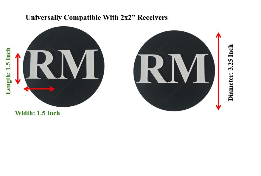 Print on Demand Business Personal Advertising Truck Trailer Hitch Receiver Tow Cover Plug Cap 2"