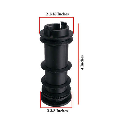 4-Pack Douglas 238B Plastic Swivel Chair Stool Insert Bushing 2-1/16" x 2-3/8" x 4" Black Replacement Sleeve Part