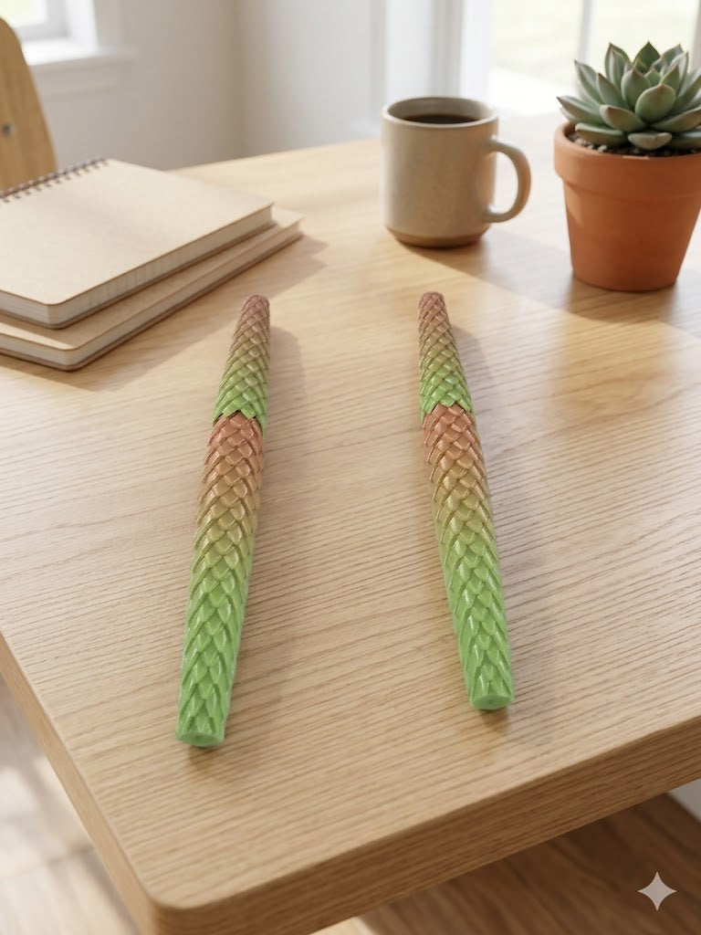 Dragon Scale Ballpoint G2 Pen Converter Cover Scale Armor Accent Orange Green