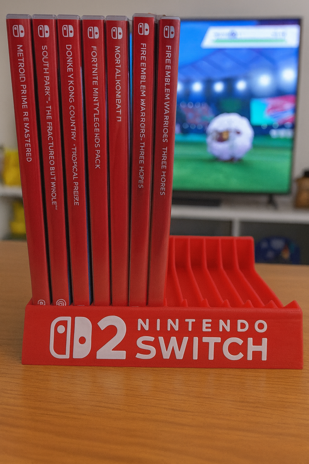 New Nintendo Switch 2 Videogame Case Holder Organizer Display Light Mario Red