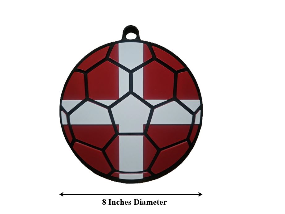 England UK Hype Chain Necklace - FIFA Soccer Three Lions Football Jewelry | England Futbol Fan Chain for World Cup and Matchday