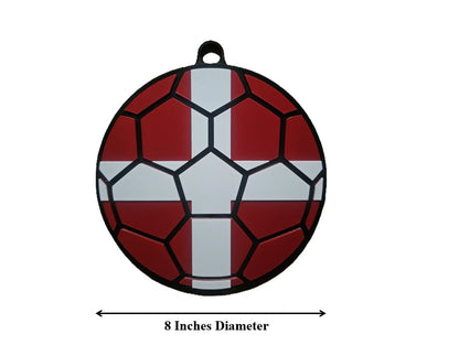 England UK Hype Chain Necklace - FIFA Soccer Three Lions Football Jewelry | England Futbol Fan Chain for World Cup and Matchday