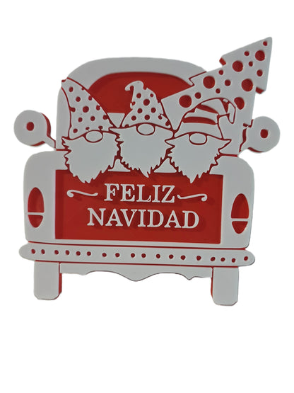 Feliz Navidad Emblem Logo Truck Tow Trailer Hitch Receiver Cover Plug Cap 2"