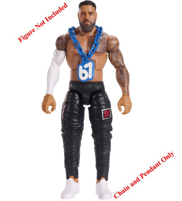 67 Hype Bing Necklace Compatible With WWE Wrestling Figure Accessory WWF AEW Blue