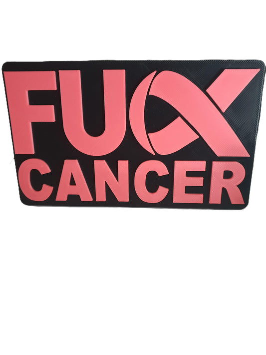 F*ck FU F U Cancer Cover Plug Cap Tow Hitch 2" Receivers Truck Breast Cancer Awareness