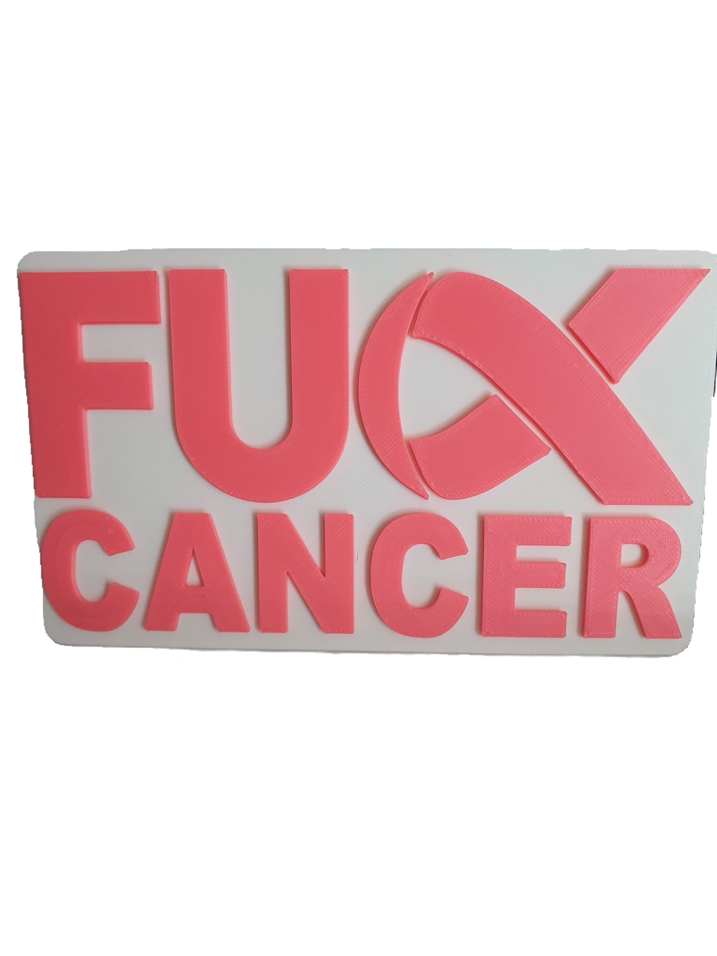 F*ck FU F U Cancer Cover Plug Cap Tow Hitch 2" Receivers Truck Breast Cancer Awareness