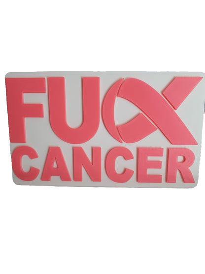 F*ck FU F U Cancer Cover Plug Cap Tow Hitch 2" Receivers Truck Breast Cancer Awareness