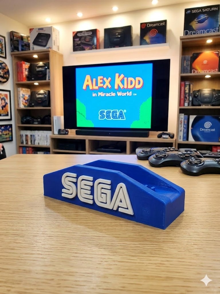 Sega Game Gear System Holder Storage Tray Display Rack Organizer Home Desk Shelf