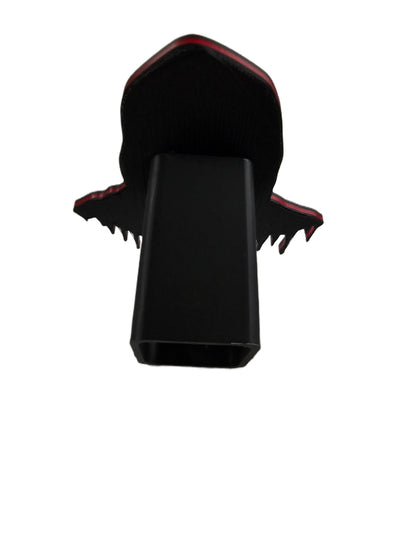 Ghost Face Trailer Hitch Plug Scream Mask Truck Receiver Cap Horror Hood Red Face Evil - 6x6 Inch Emblem - Halloween Hitch Cover