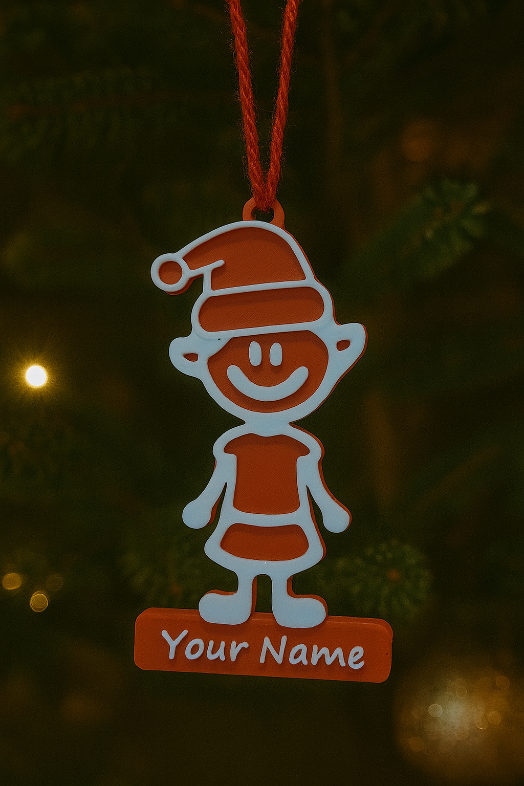 Christmas Holiday Tree Ornament Family Man Woman Children Dog Customize 6 Piece Bundle