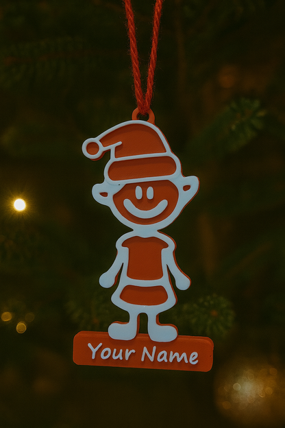Christmas Holiday Tree Ornament Family Man Woman Children Dog Customize 6 Piece Bundle