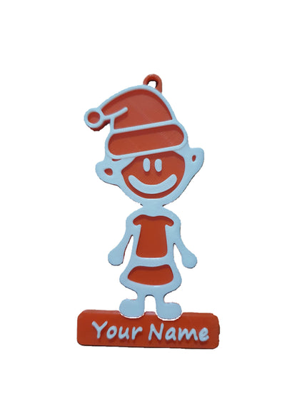 Christmas Holiday Tree Ornament Family Man Woman Children Dog Customize 6 Piece Bundle