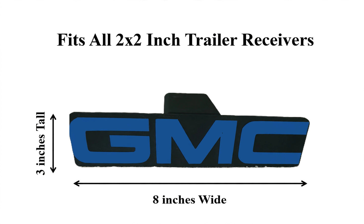 GMC Truck Cover Plug Cap Tow Hitch Trailer Towing 2 Inch Receiver Universal Blue