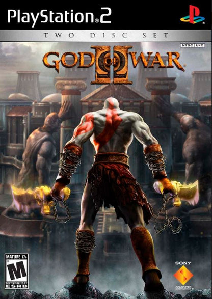 God of War II (Sony PlayStation 2, 2007) Videogame Disc 1 & Case Black Label VG