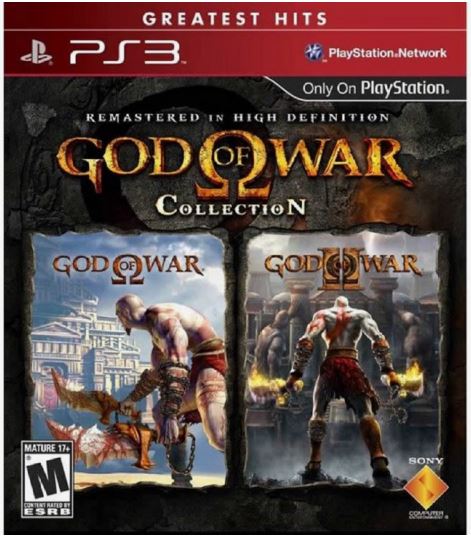 God of War Collection PS3 Greatest Hits Two Games God of War 1 and 2 Remastered Case Disc Manual Sony Santa Monica