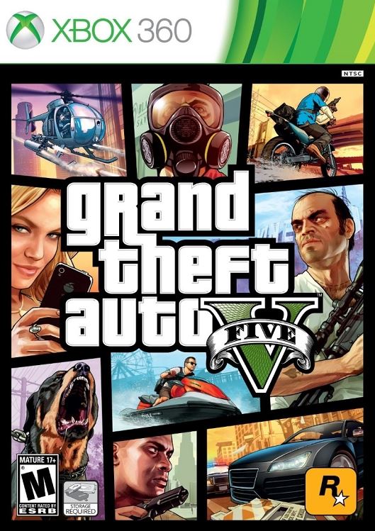 Grand Theft Auto 5 Xbox 360 NO GAME Disc Includes Case Map Manual Free Shipping Replacement Case