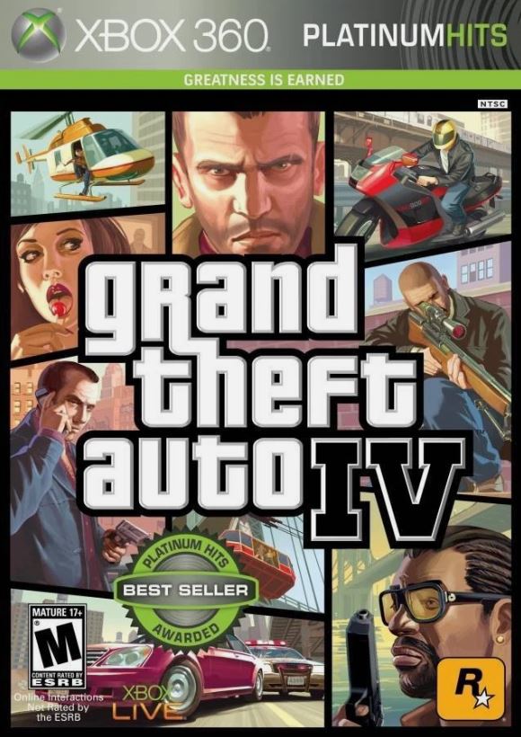Grand Theft Auto IV -- Platinum Hits Edition (Microsoft Xbox 360, 2009)