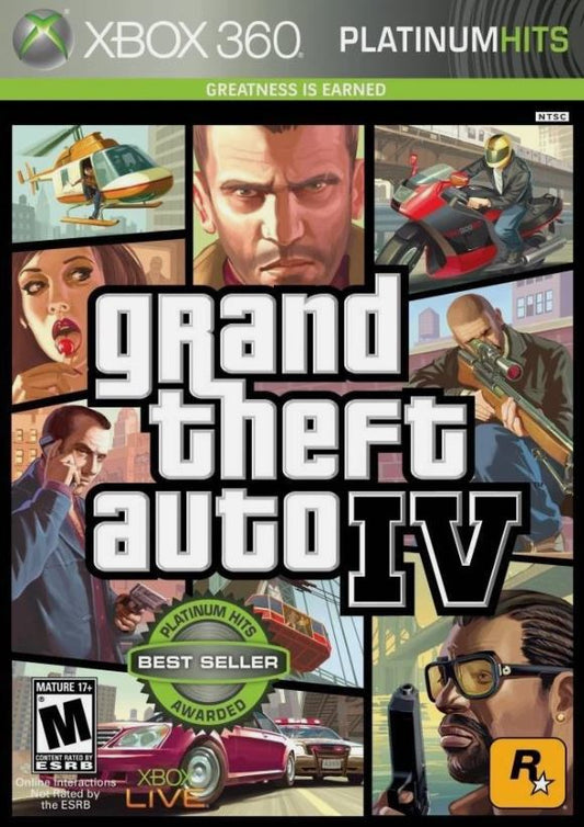 Grand Theft Auto IV -- Platinum Hits Edition (Microsoft Xbox 360, 2009)