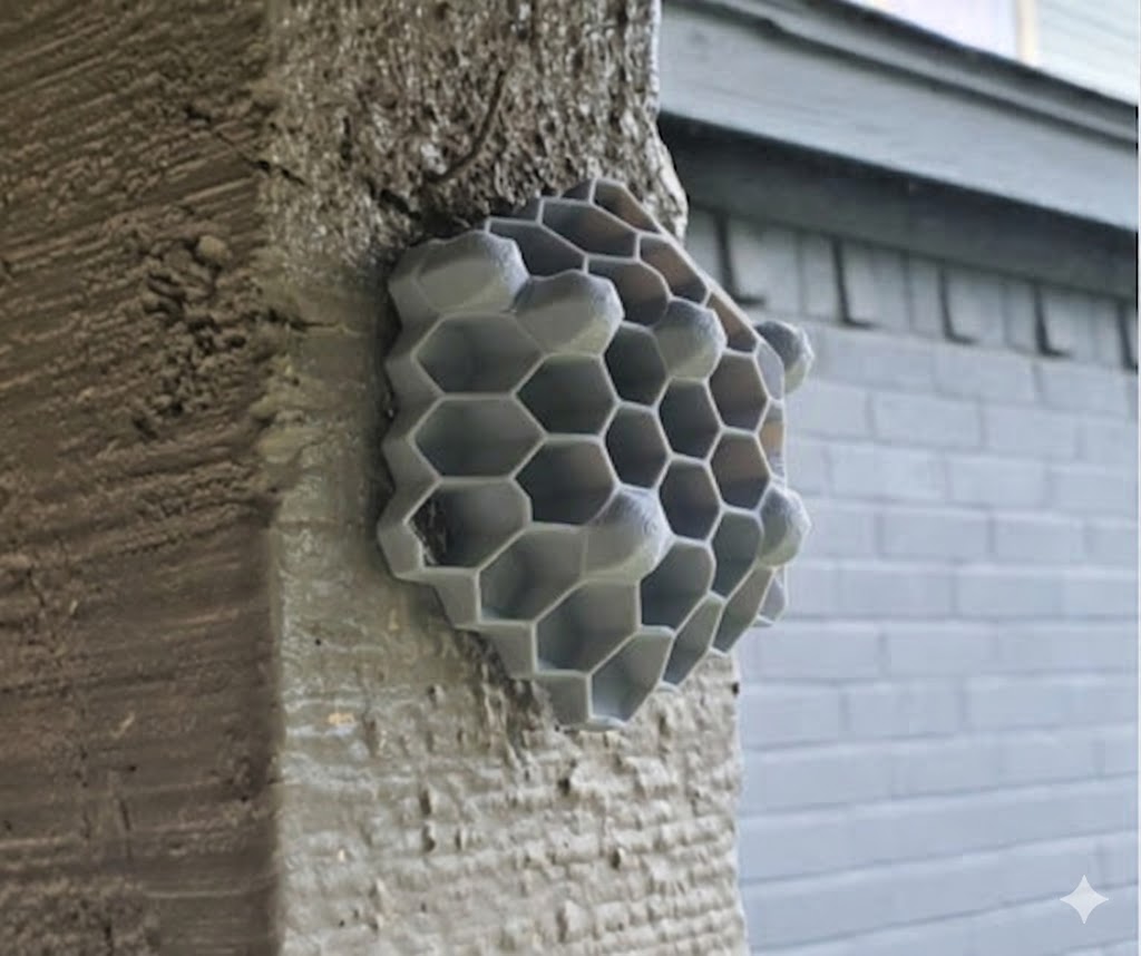 Chemical Free Wasp Nest Decoy Hornet Deterrent 3D Print Customizable Pack of 4 Gray