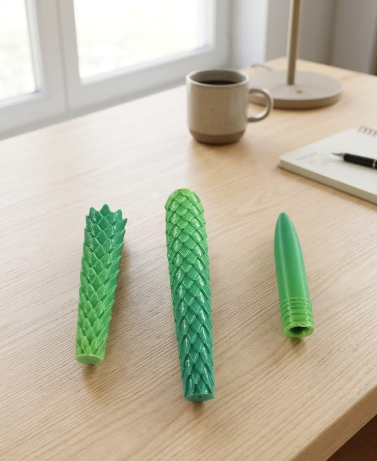 Blue Green Dragon Scale Ballpoint G2 Pen Converter Cover Scale Armor Accent 2pc