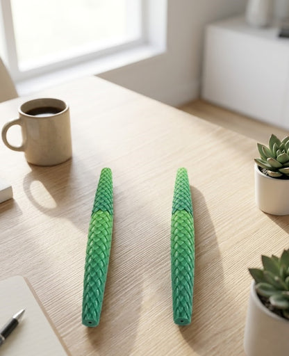 Blue Green Dragon Scale Ballpoint G2 Pen Converter Cover Scale Armor Accent 2pc