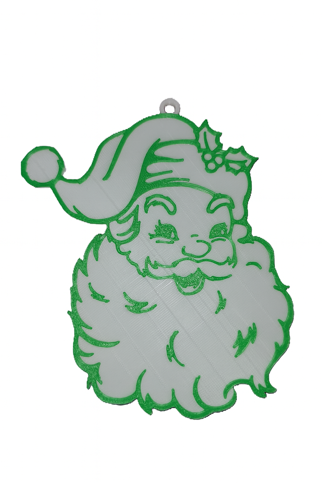 Santa Claus Christmas Holiday Tree Ornament 5x3 in Custom Colors 3 Pack Bundle