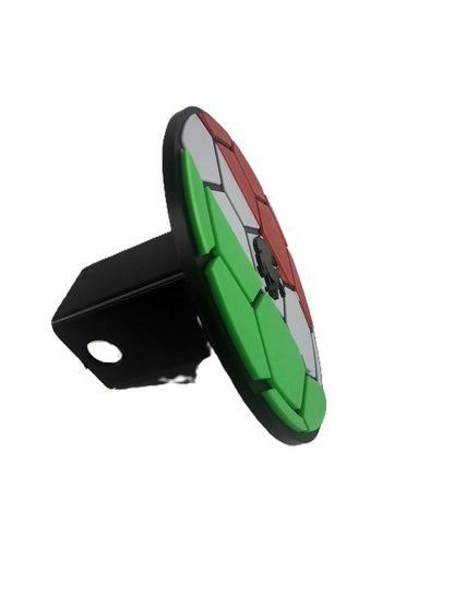 Mexican Flag Themed Soccer Ball Hitch Cover Cap Plug – Fits 2 Inch Receiver for Truck & SUV – FIFA World Cup Mexico Fan Trailer Accessory