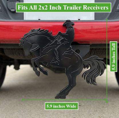 Cowboy Rancher Horse Trailer Hitch Plug Cap Western Equestrian Truck SUV Gift Receiver Cover Rodeo