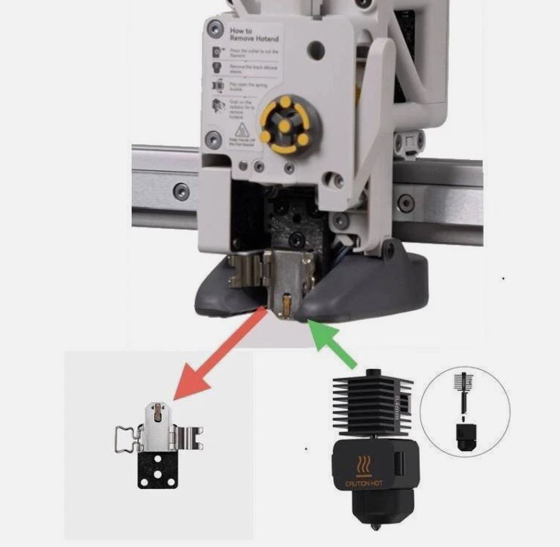 Hotend Kit For Bambu Lab A1/A1 mini Hotend Heating Assembly Hotend Replacement Blob Removal Aftercare