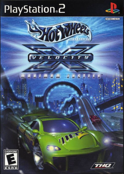 Hot Wheels Velocity X Maximum Justice Sony PS2 2002 CIB w/ Manual Registration Card - Complete Case Manual - Racing Battle Game Tested