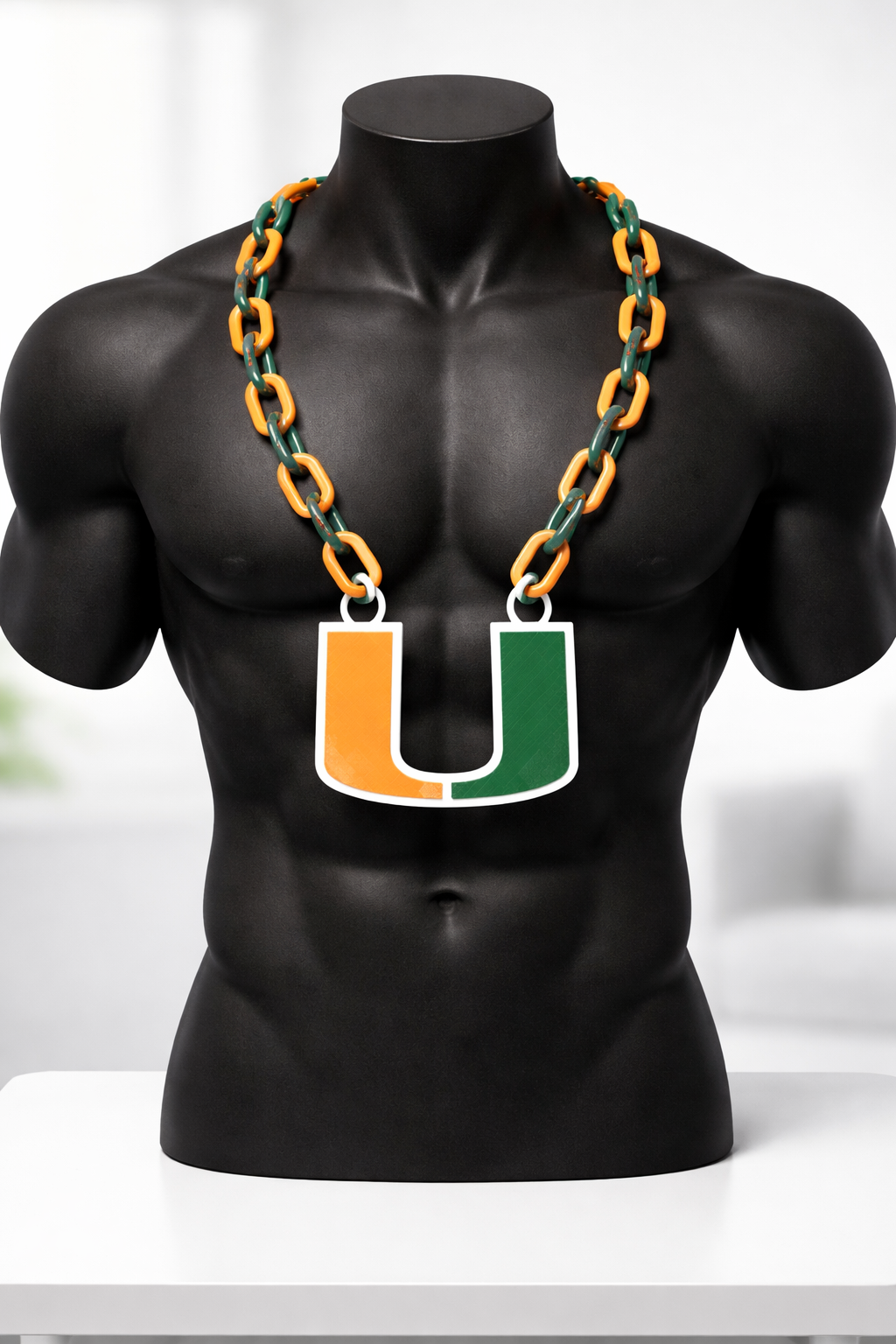 Miami Hurricanes Hype Fan Chain Pendant 32" Necklace College Football Sports