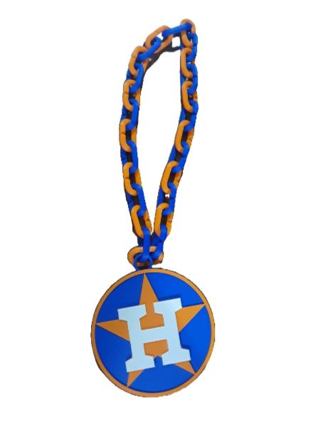 Houston Astros Big Logo Fan Hype Chain 32" Necklace MLB Baseball 3D Printed