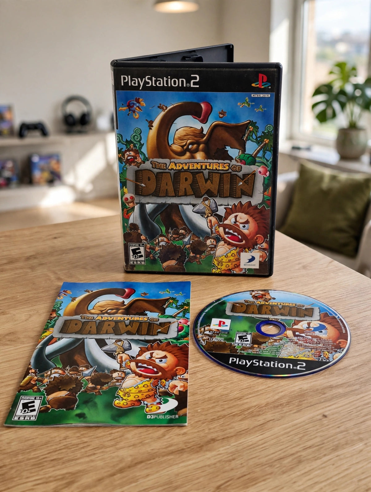 Adventures of Darwin Sony PlayStation 2 PS2 Game 2007 Platformer Action Puzzle Adventure Complete Survival Kids Family Friendly Original