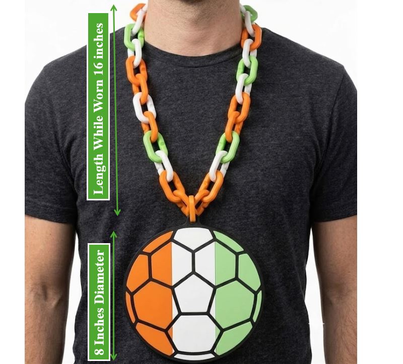Ivory Coast Soccer FIFA World Cup Hype Chain – Football Les Éléphants Necklace