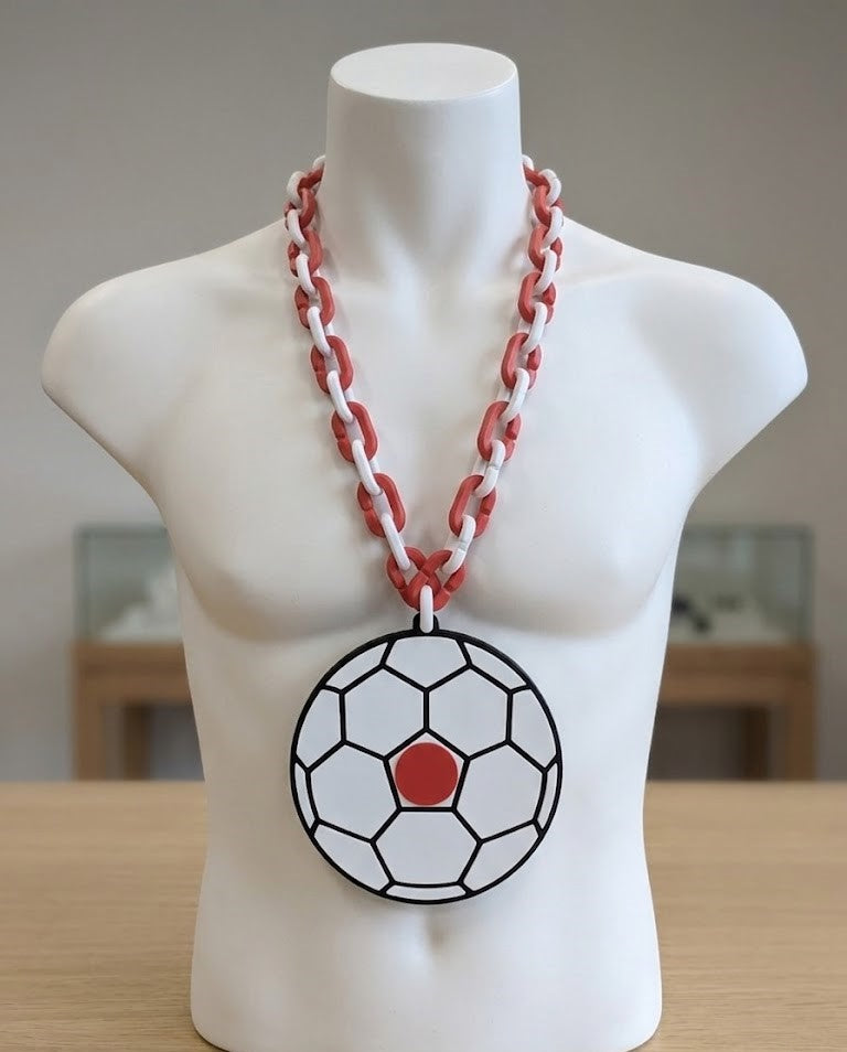 Japan Hype Chain Necklace - FIFA Football Soccer Samurai Blue Jewelry | Japan Futbol Fan Chain for World Cup Asian Cup Matchday Fans